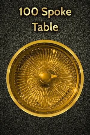 100 Spoke Table - Black Spades